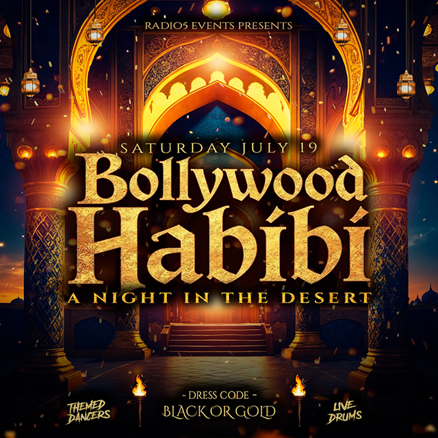 bollywood night july 19, 2025 flyer